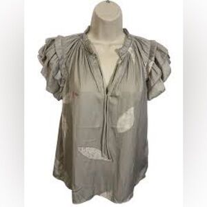 Philosophy Ruffle Sleeve Blouse Size S NWT | Romantic Sheer Top